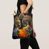 Tote Bag Deux bouddhas dansants Fourre-tout (De près)