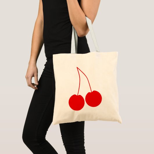 Tote Bag Deux cerises rouges (Devant (produit))