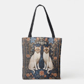 Tote Bag Deux chats siamois William Morris Inspiré (Dos)