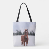 TOTE BAG DEUX CHEVAUX SUR NEIGE (Dos)