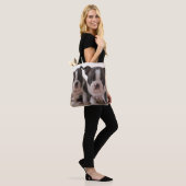 Tote Bag Deux chiots de Boston Terrier (Sur le modèle)