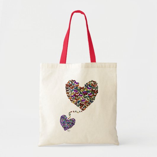 Tote Bag Deux Coeurs papillons (Devant)
