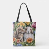 Tote Bag Deux lapins de lapin de lapin de petite lop (Dos)
