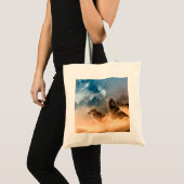 Tote Bag Deux loups hurlent à la pleine lune dans la forêt (Devant (produit))