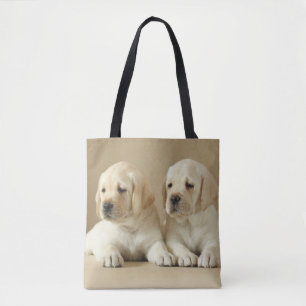 Tote Bag Deux Marionnettes Golden Labrador