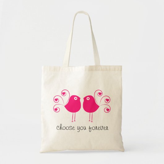 Tote Bag Deux oiseaux amoureux (Devant)