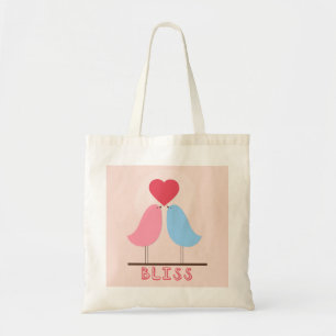 Tote Bag Deux oiseaux et un coeur