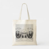 Tote Bag Deux ours, mère et bébé, marchant le long de beaux (Dos)