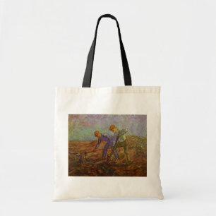Tote Bag Deux paysans creusant par Vincent van Gogh