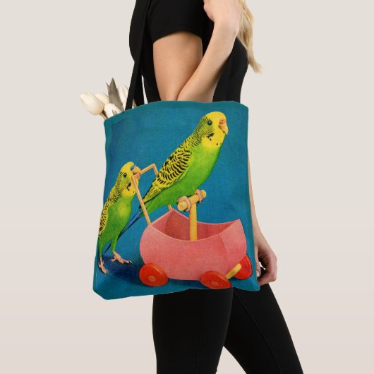 Tote Bag deux perroquets (De près)