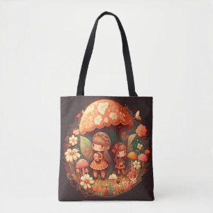 Tote Bag Deux petites filles adorables elfes