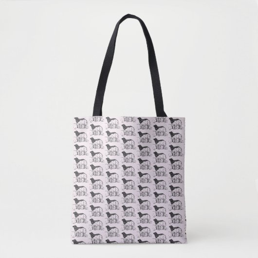 Tote Bag Deux Petits Agneaux Mignonne Mouton Farm Dessin (Devant)