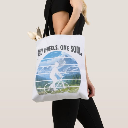 Tote Bag Deux roues, une âme. vélo sport (De près)
