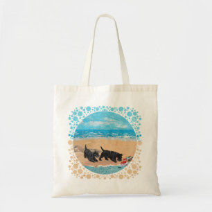 Tote Bag Deux Scotties à la plage