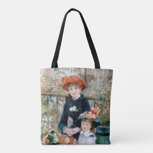 Tote Bag Deux Soeurs en terrasse par Renoir (Dos)
