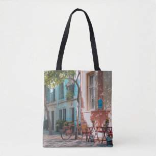 Tote Bag Deux tables marron dehors