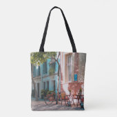 Tote Bag Deux tables marron dehors (Dos)