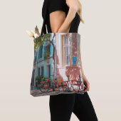 Tote Bag Deux tables marron dehors (De près)