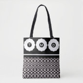 Tote Bag Deux Tons Trois Fleurs Et Larmes (Devant)
