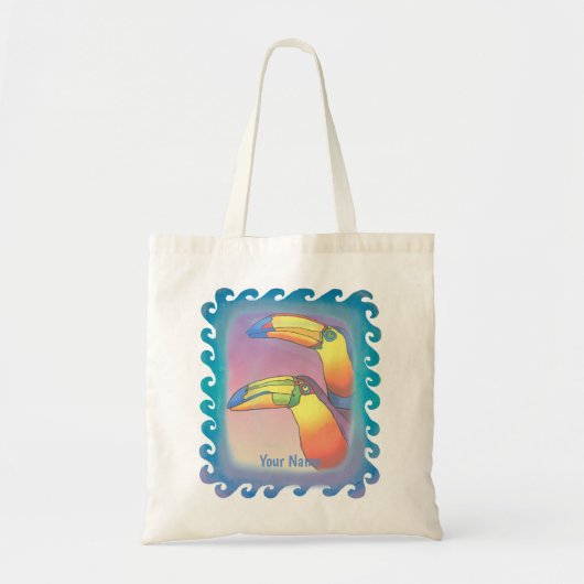 Tote Bag Deux toucans ondulés (Devant)