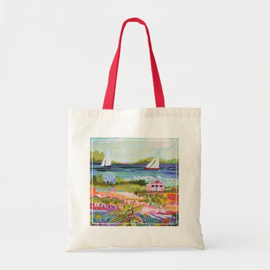 Tote Bag Deux voiliers et chalet (Devant)