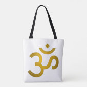 Tote Bag Devanagari om - Blanc (Dos)