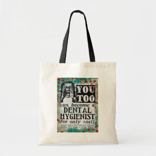 Tote Bag Devenez Hygiéniste Dentaire - Drôle Annonce Vintag