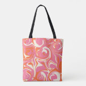 Tote Bag Déversement - rose, orange et crème (Dos)