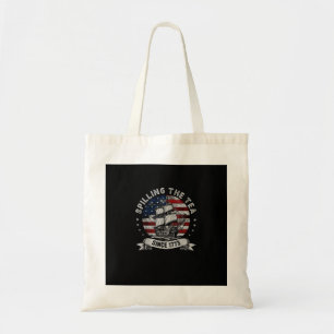 Tote Bag Déverser Le Thé Depuis 1773 Rouge Blanc Bleu Drôle