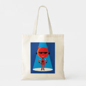Tote Bag Devil Superhero caractère gras rouge et bleu (Dos)