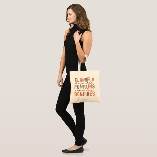 Tote Bag Devis d'automne (Devant (modèle))