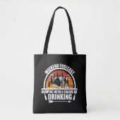 Tote Bag Devis de camping amusant (Devant)