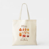 Tote Bag Devis de congés d'automne (Dos)