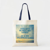 Tote Bag Devis Sky de nom personnalisé (Devant)