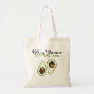 Tote Bag Devis vert moderne Avocado pour cadeau Avocado Lov