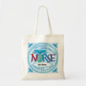 Tote Bag Devise des infirmières bleues (Devant)