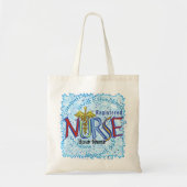 Tote Bag Devise d'infirmière diplômée (Devant)