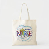 Tote Bag Devise d'infirmière sage-femme (Devant)