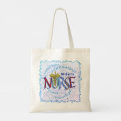 Tote Bag Devise d'infirmière sage-femme (Dos)
