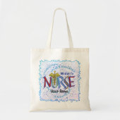 Tote Bag Devise d'infirmière sage-femme (Devant)