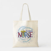 Tote Bag Devise d'infirmière scolaire (Dos)