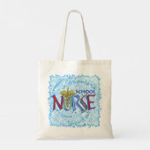 Tote Bag Devise d'infirmière scolaire (Dos)