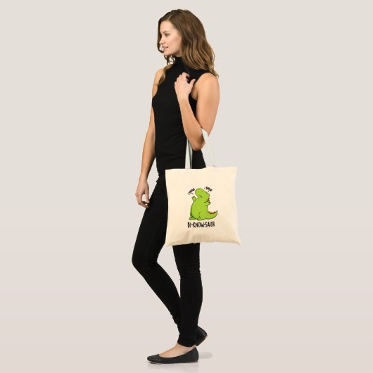 Tote Bag Di-know-saur Funny Dinosaur Pun (Devant (modèle))