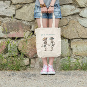 Tote Bag Dia de los Muertos dansant squelettes personnalisa