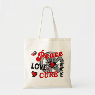 Tote Bag Diabète du traitement 2 d'amour de paix