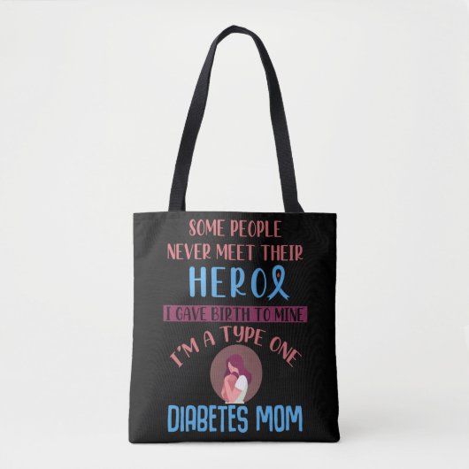Tote Bag Diabète Mère Diabète Sensibilisation des enfants (Devant)