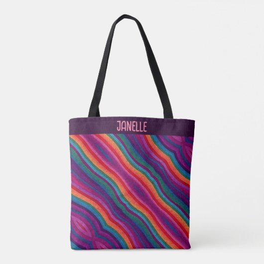 Tote Bag Diagonale Arc-en-ciel représentant la fierté (Dos)