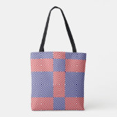 Tote Bag Diagonale Rouge Et Bleue (Dos)