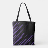 Tote Bag Diagonales en violet et noir (Dos)