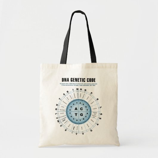 Tote Bag Diagramme de code génétique d'ADN (Devant)